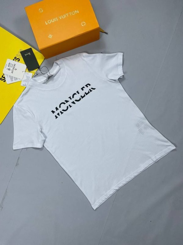 Moncler Men Women Replica T-shirts Iconic Reps Logo in white color Moncler Men Women Replica T-shirts Iconic Reps Logo in white color