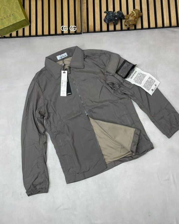Stone Island Nylone Overshirts in brown color