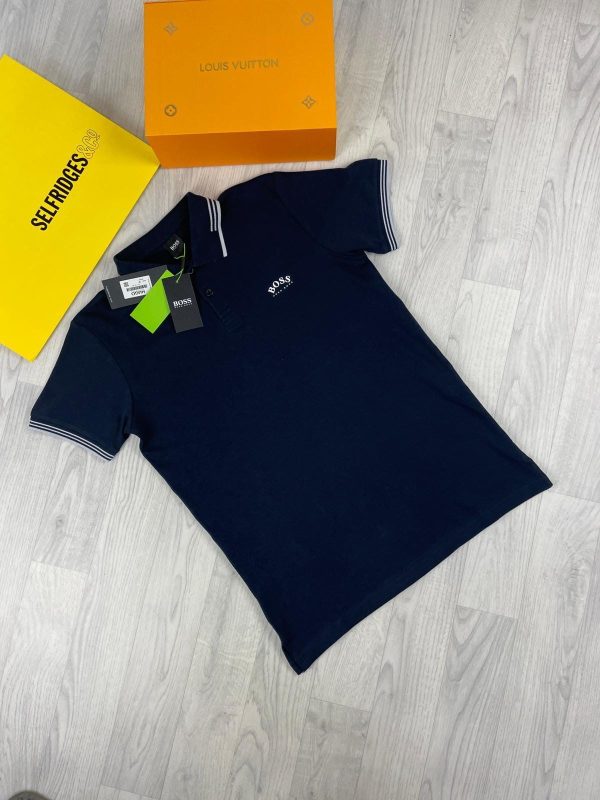 Hugo Boss Men’s Slim Polo Shirt Stretch Cotton with Logo In Navy Blue Colour Hugo Boss Men’s Slim Polo Shirt Stretch Cotton with Logo In Navy Blue Colour