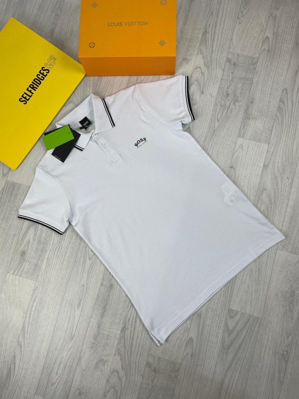 Hugo Boss Men’s Slim Polo Shirt Stretch Cotton with Logo In White Colour Hugo Boss Men’s Slim Polo Shirt Stretch Cotton with Logo In White Colour