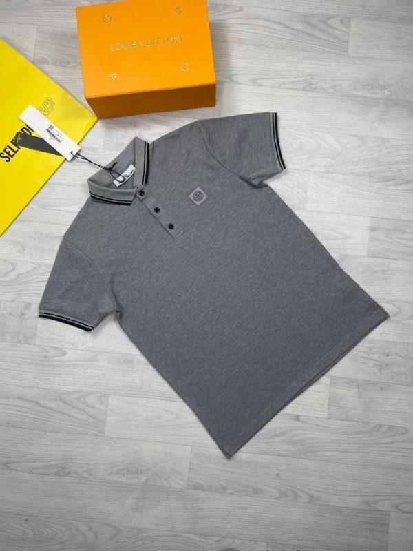 Stone Island Polo Shirt in Grey Color Stone Island Polo Shirt in Grey Color