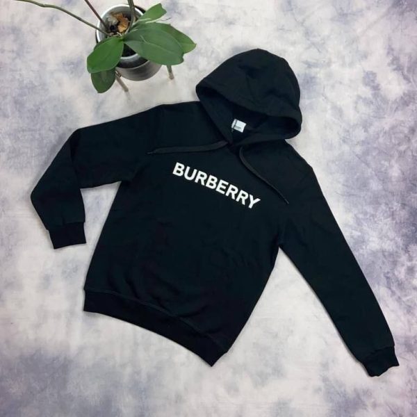 Burberry Men Women Hoodies Replica in black color