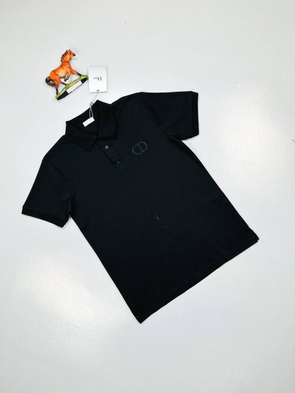 Dior CD Icon Polo Shirt T-Shirt In Black Dior CD Icon Polo Shirt T-Shirt In Black
