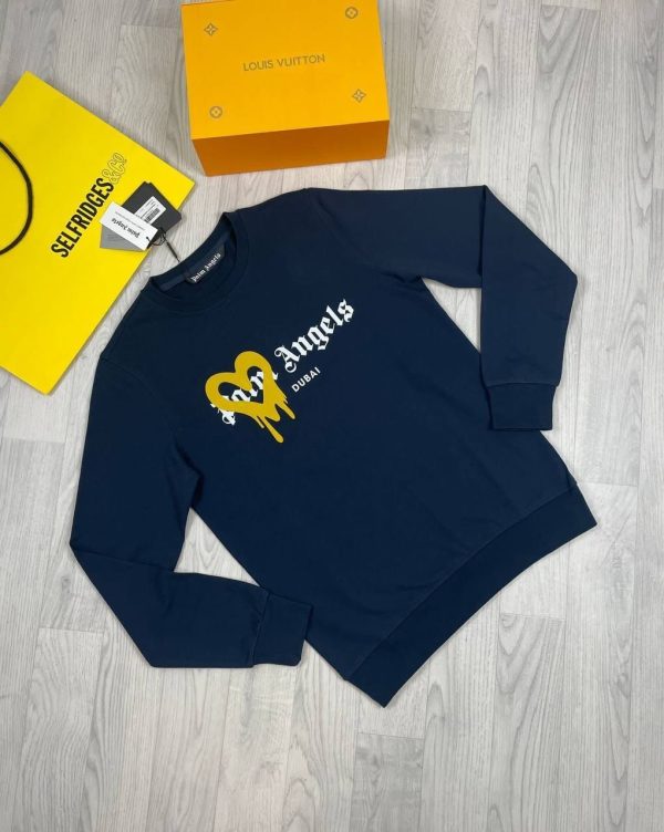 Palm Angles Mens Spray Heart Love Best Design in navy blue color Palm Angles Mens Spray Heart Love Best Design in navy blue color