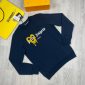 Palm Angles Mens Spray Heart Love Best Design in navy blue color