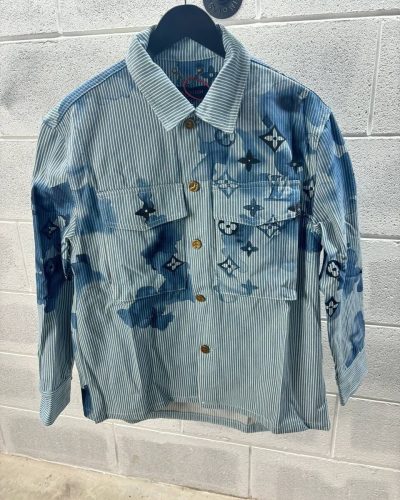 LV Denim Monogram Mng Mens Designer Overshirt