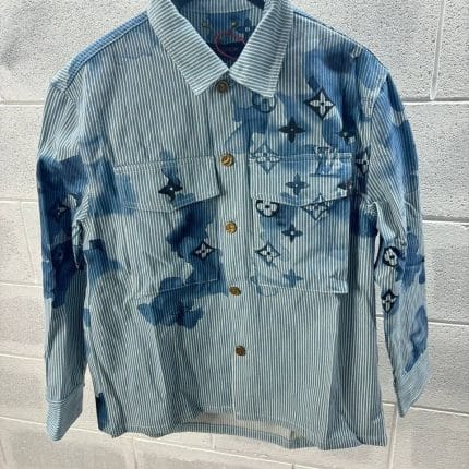 LV Denim Monogram Mng Mens Designer Overshirt