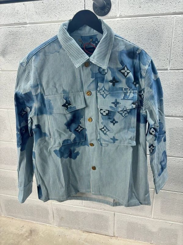 LV Denim Monogram Mng Mens Designer Overshirt LV Denim Monogram Mng Mens Designer Overshirt