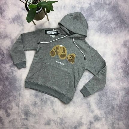 Palm Angels Teddy Bear Grey Hoodie