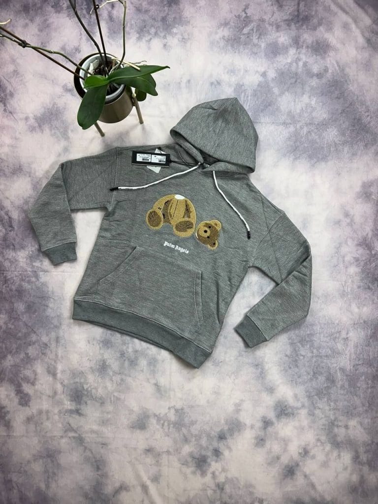 Palm Angels Teddy Bear Grey Hoodie