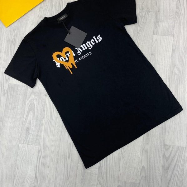 Palm Angles Mens Spray Heart Love Best Design Copy ST.Moritz Loving College Tshirt