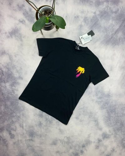 Palm Angels Plain Men Tshirt With Tree Logo