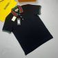 Gucci Polo Piquet T-Shirt With Web Collar In Black Colour