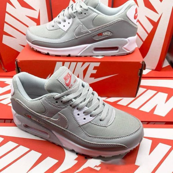 Nike Air Max 90s Smoke Grey Red Men’s Amax90 Sneakers