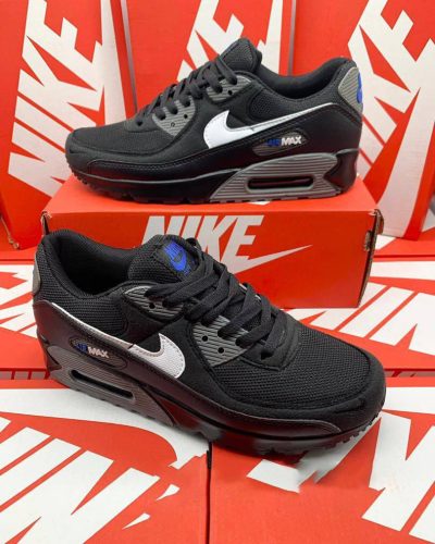 Nike Air Max 90’s Black Iron Grey Blue Men Reps Sneakers UK