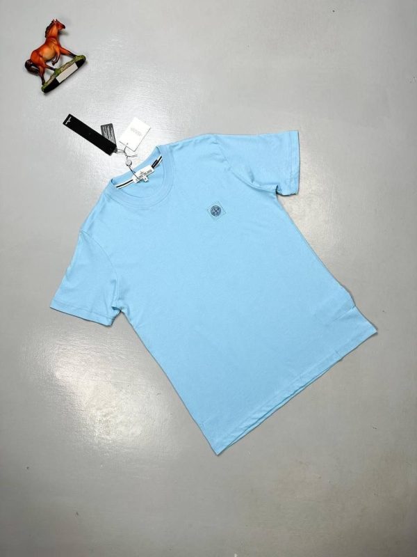 Stone Island Men Women Crew Neck Tshirts in blue color Stone Island Men Women Crew Neck Tshirts in blue color