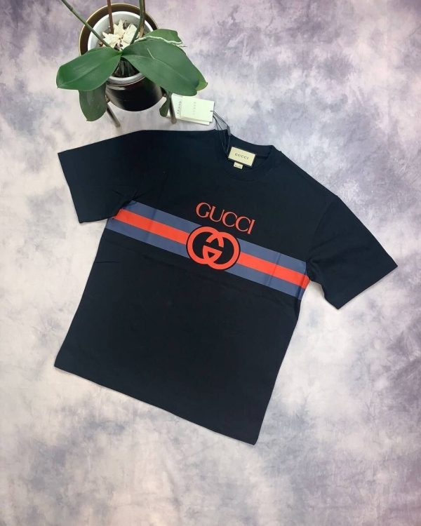 Gucci Interlocking G Cotton T-Shirt In Black Color