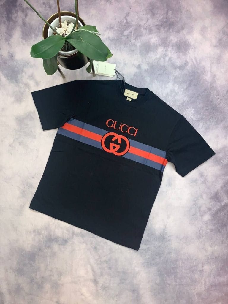 Gucci Interlocking G Cotton T-Shirt In Black Color