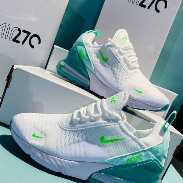 Nike Air Max 270s White Mint Teal Women Rep Sneakers Sale UK