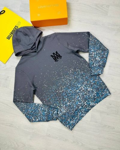 Amiri Men Women Hoodies Replica in grey color