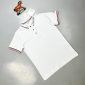 Moncler Polo Shirts Logo Collar Stripe Printed White