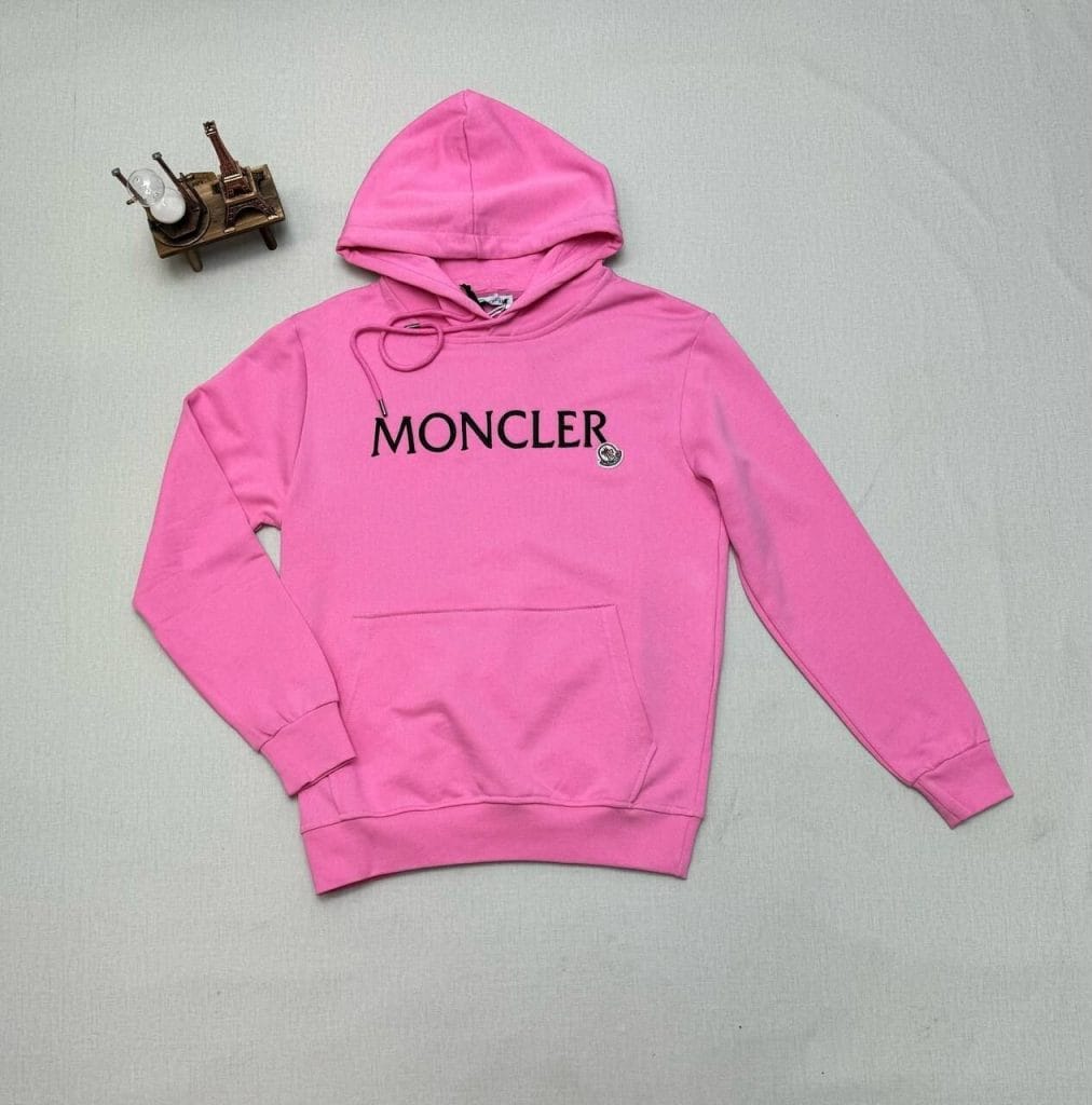 Moncler Hoodies in pink Color