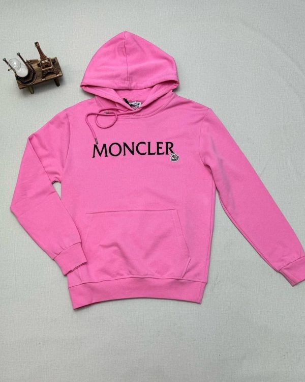 Moncler Hoodies in pink Color