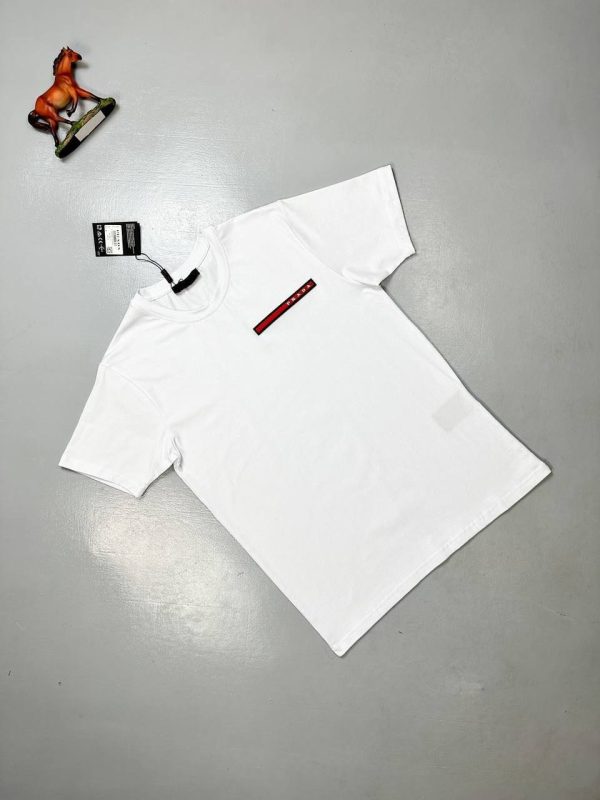 Prada Milano Crew Neck Cotton T-shirts in white color Prada Milano Crew Neck Cotton T-shirts in white color