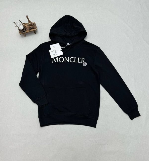 Moncler Hoodies in black Color Moncler Hoodies in black Color