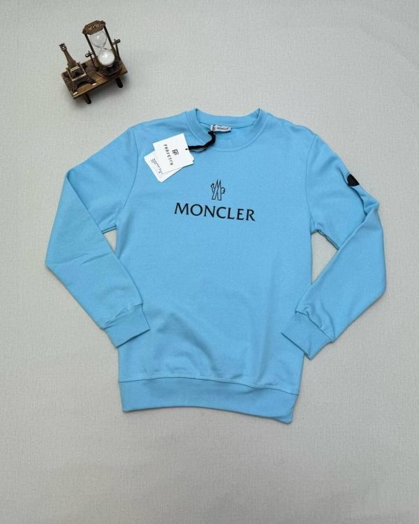 Moncler Men Women Replica Round Jumpers in blue color