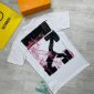 OFF White Tee Shirt Clothing shirts Pink Acrylic Arrow T-shirts in white color