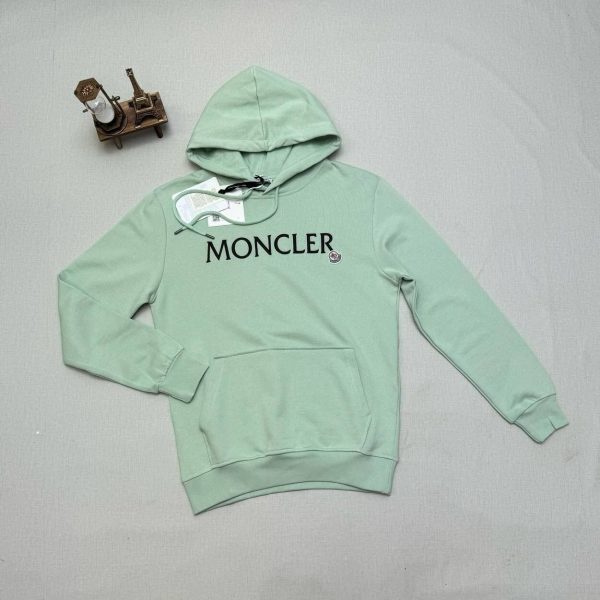 Moncler Hoodies in sea green Color