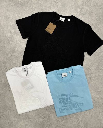 Burberry Men's Organic Tshirt Round Neck Cotton Dressed
