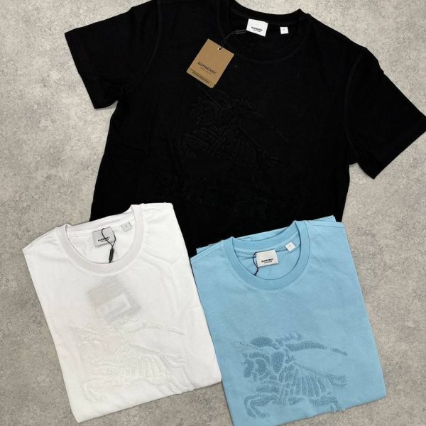 Burberry Men's Organic Tshirt Round Neck Cotton Dressed