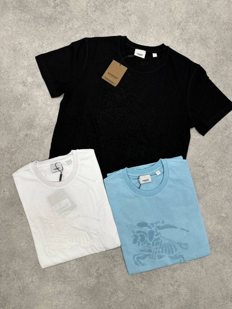 Burberry Men's Organic Tshirt Round Neck Cotton Dressed