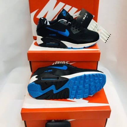 Nike Air Max 90 Black Grey Lucky Blue Men’s Trainers