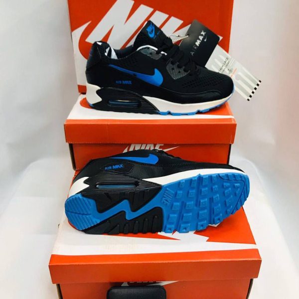 Nike Air Max 90 Black Grey Lucky Blue Men’s Trainers