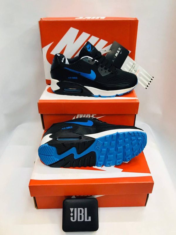 Nike Air Max 90 Black Grey Lucky Blue Men’s Trainers