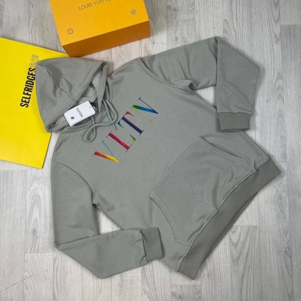 Valentino VLTN Hoodies in grey color