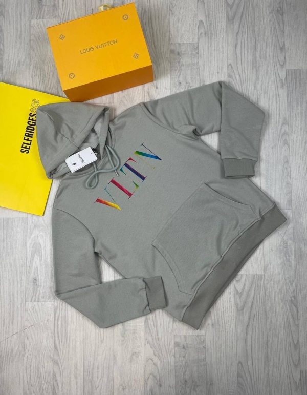 Valentino VLTN Hoodies in grey color Valentino VLTN Hoodies in grey color