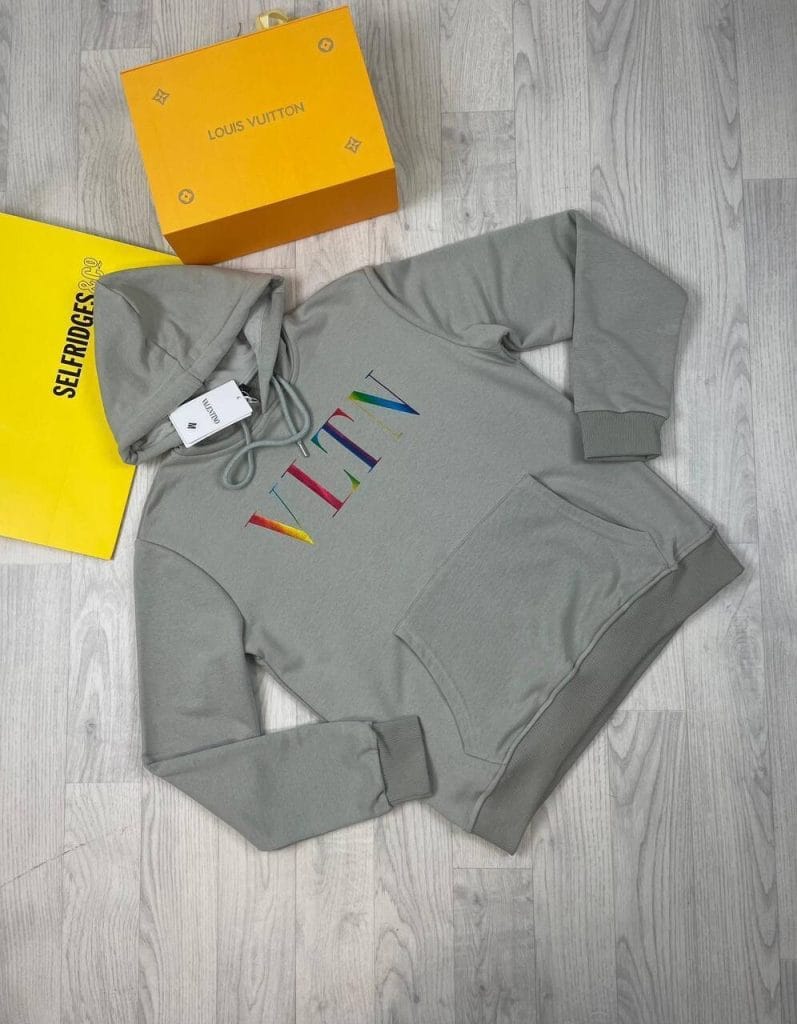 Valentino VLTN Hoodies in grey color