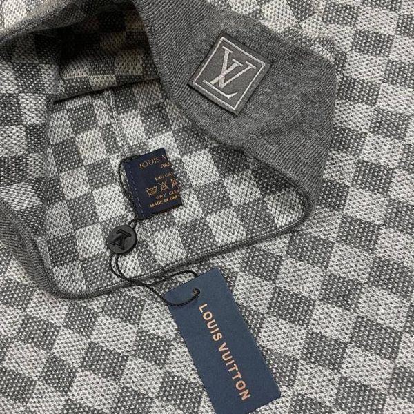 Louis Vuitton Hat and Scarf grey set