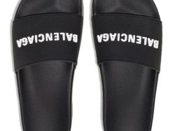 Balenciaga Men’s Replica Sliders Black Pool
