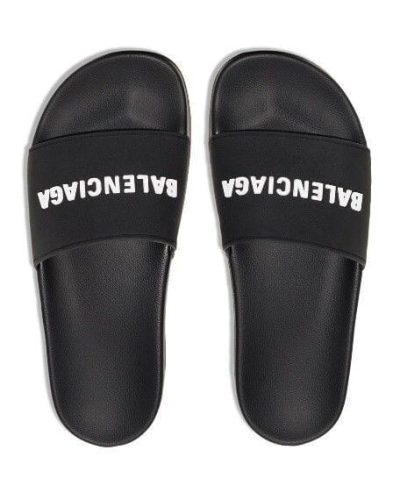 Balenciaga Men’s Replica Sliders Black Pool