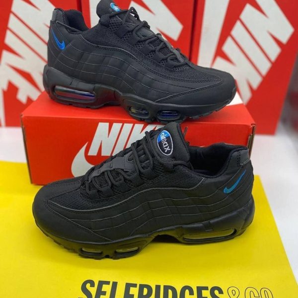 Nike Air Max 95 Black Reflective Dark Marina Blue 4 Sneakers