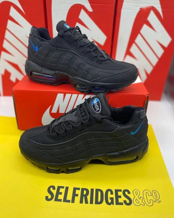 Nike Air Max 95 Black Reflective Dark Marina Blue 4 Sneakers