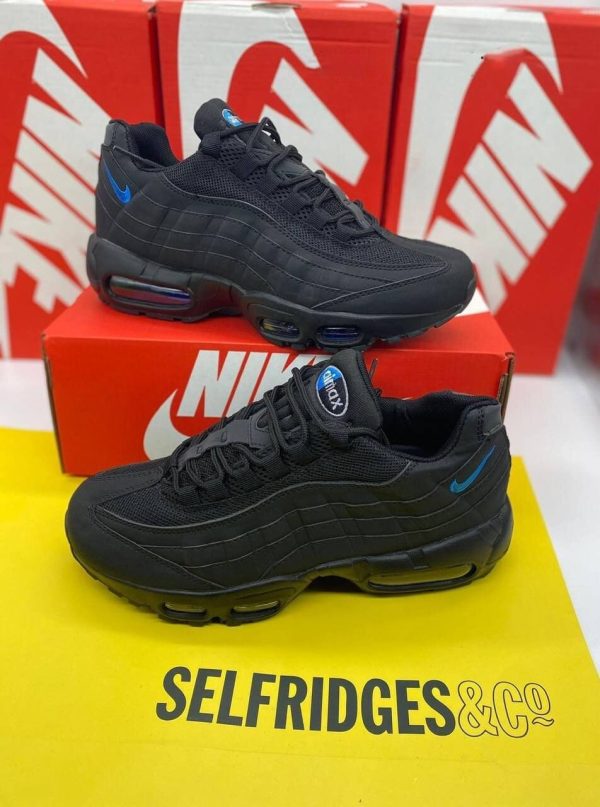 Nike Air Max 95 Black Reflective Dark Marina Blue 4 Sneakers