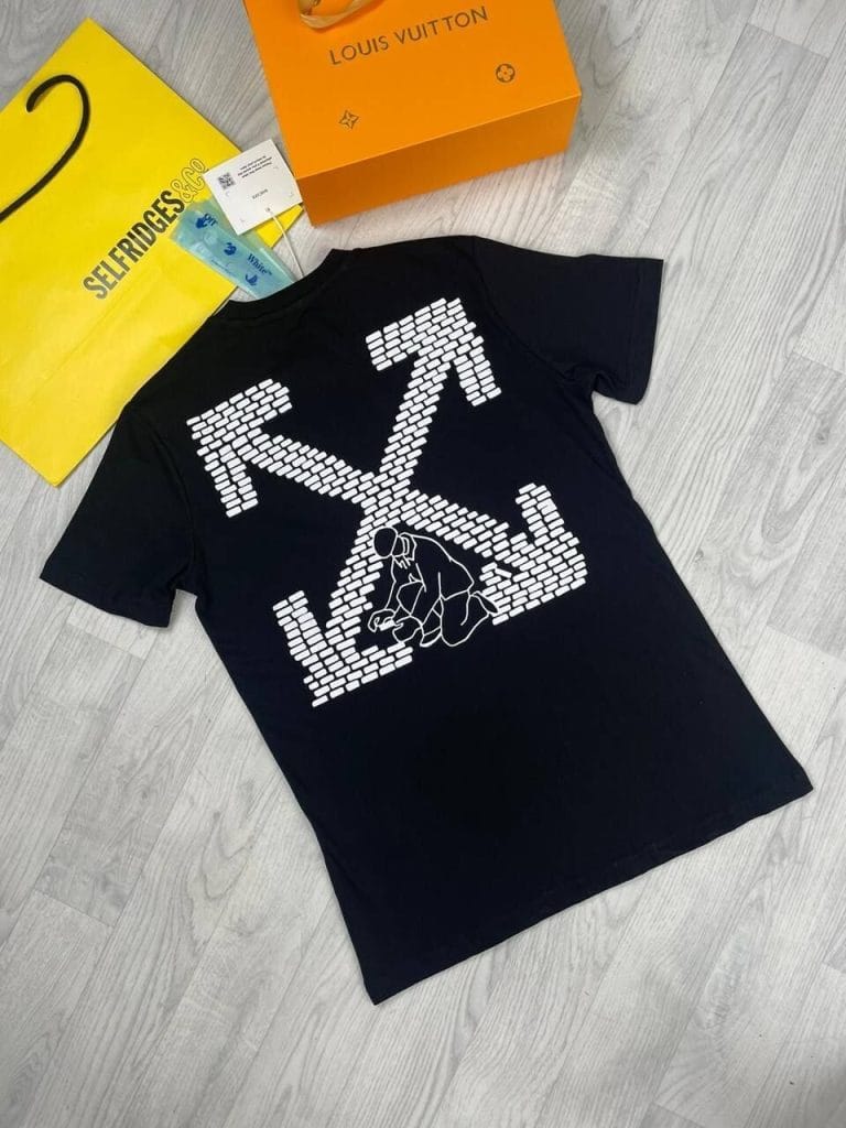 Off-White Men Women Brick Arrow Slim Replica X Tshirts in black color