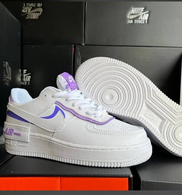 Nike Airforce-Shadow Women White Purple Sneakers Rep Sale UK