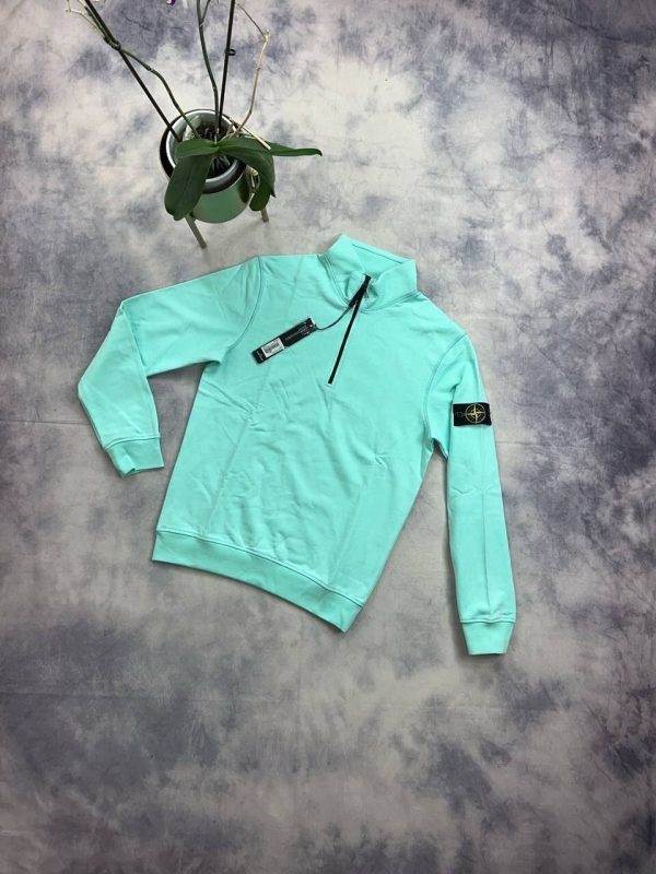 Stone Island Zip ups Jumpers in turquoise color Stone Island Zip ups Jumpers in turquoise color